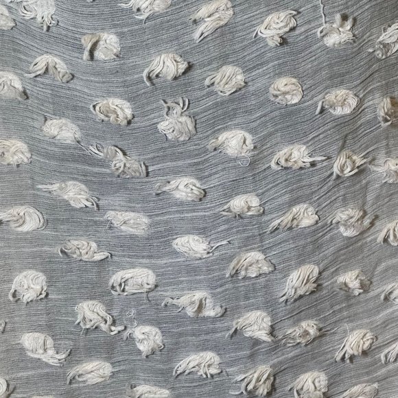 Unbranded Scarf Shawl Womens Woven Long Rectangle White Lightweight Semi Sheer - Picture 7 of 7